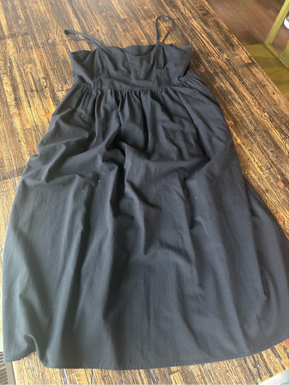 Universal Thread Black Spaghetti-Strap Midi Dress cotton blend
